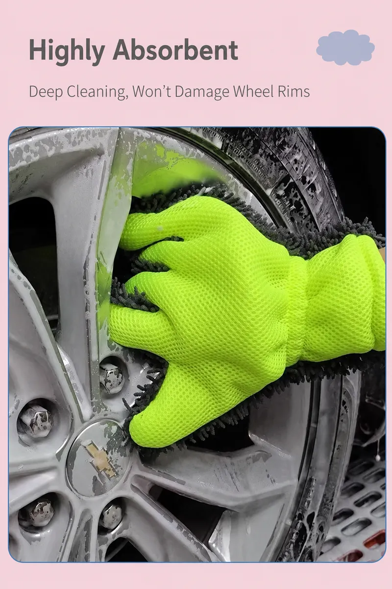 Five-Finger Microfiber Washing Gloves for Car Care thumbnail
