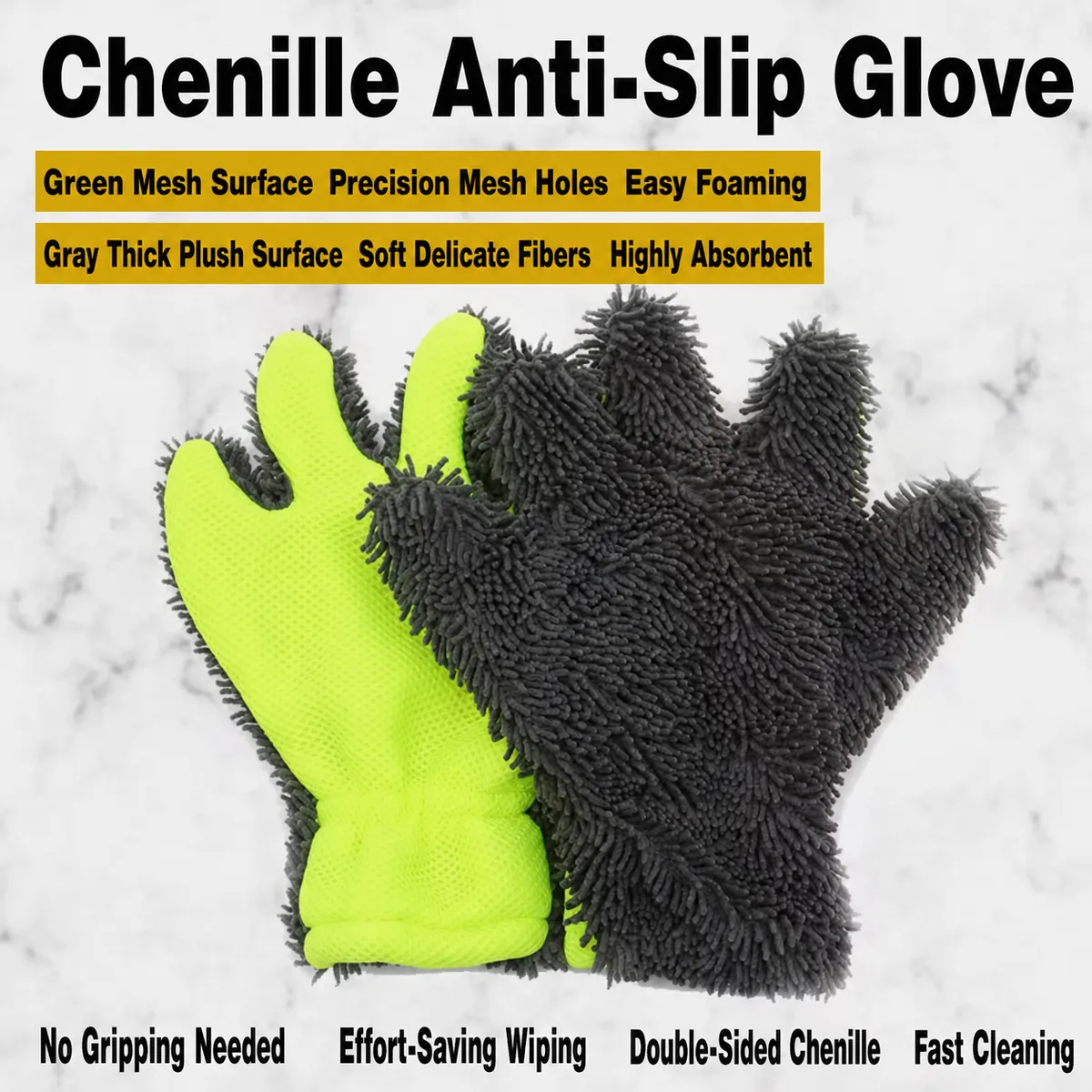 Five-Finger Microfiber Washing Gloves for Car Care thumbnail
