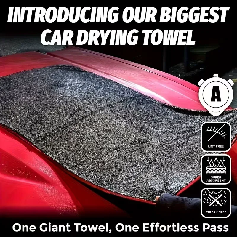 Korean Black Twist Loop Microfiber Towel for Car Care view 6