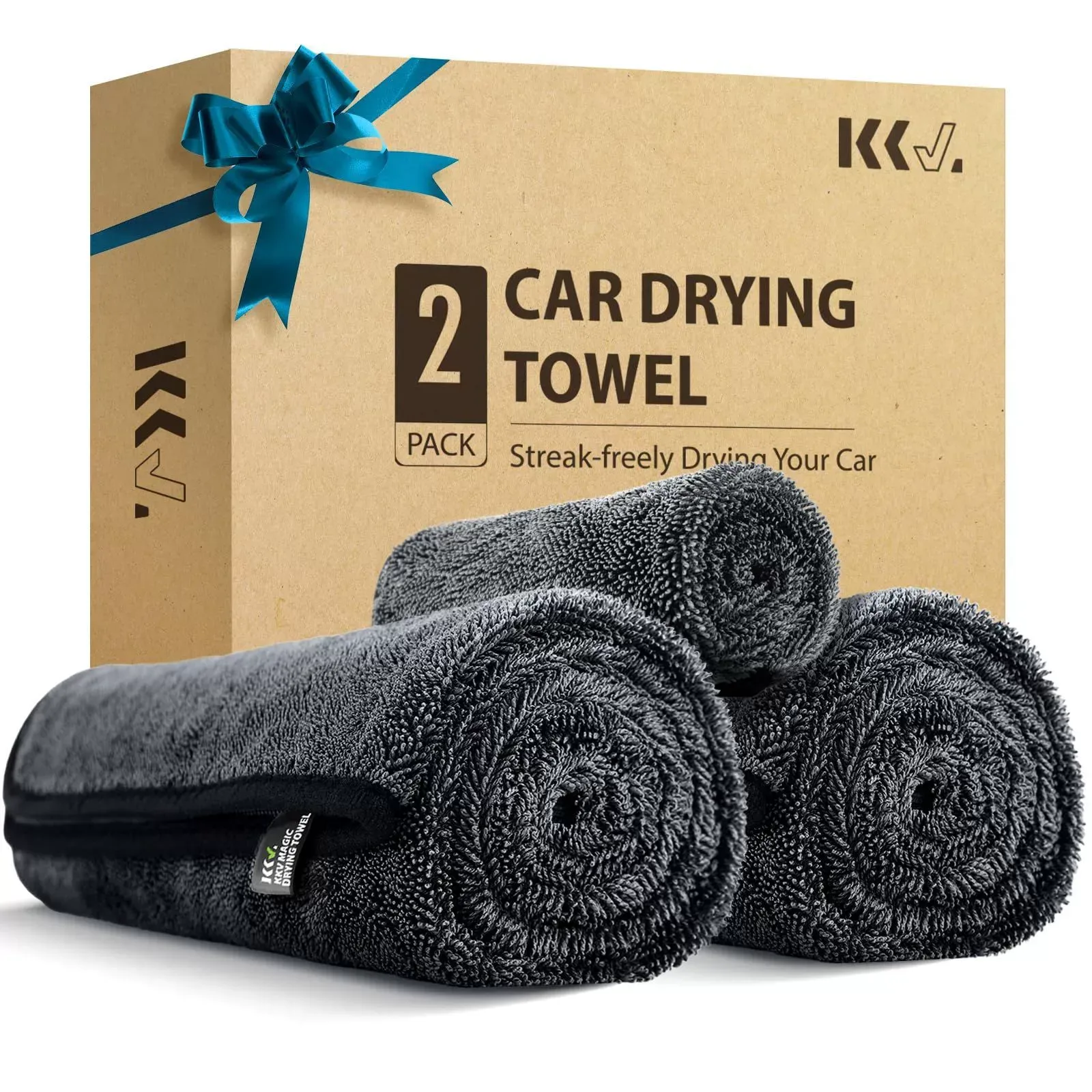 Korean Black Twist Loop Microfiber Towel for Car Care - main view