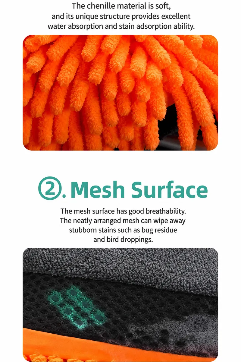 Dual-Sided Scrubbing Wash Mitt for Car Care thumbnail